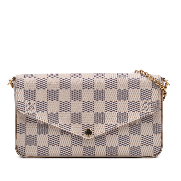 Pre-Loved Louis Vuitton Damier Azur Pochette Felicie - Picture 1 of 12